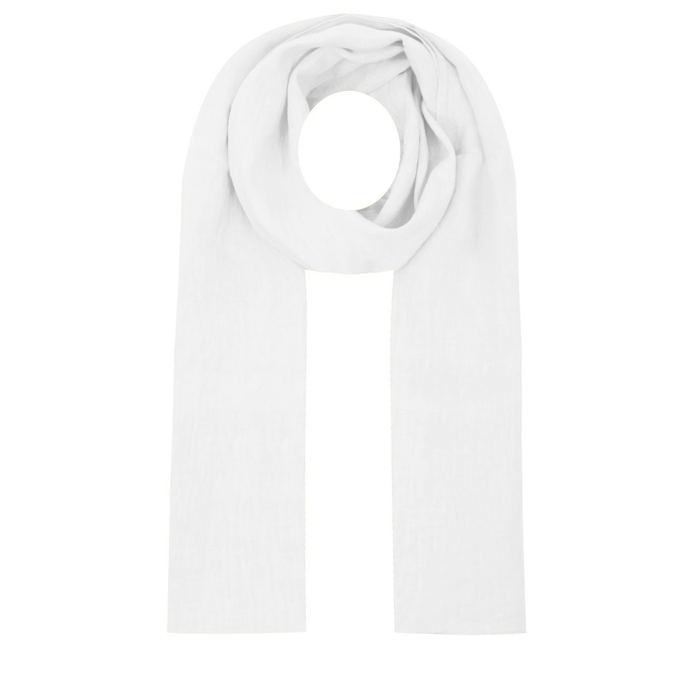 Amazing Woman Linen Scarf White 