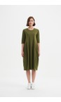 Tirelli Khaki Diagonal Seam Khaki Jersey Dress  