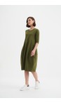 Tirelli Khaki Diagonal Seam Khaki Jersey Dress  