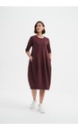 Tirelli Aubergine Diagonal Aubergine Seam Dress  