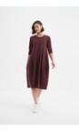 Tirelli Aubergine Diagonal Aubergine Seam Dress  