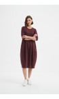 Tirelli Aubergine Diagonal Aubergine Seam Dress  