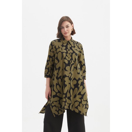 Tirelli Handkerchief Hem Print Shirt - Green