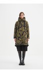 Tirelli Moss / Black Winter Print Zip Hem Coat  