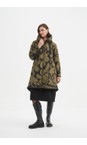 Tirelli Moss / Black Winter Print Zip Hem Coat  