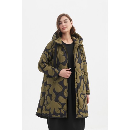 Tirelli Winter Print Zip Hem Coat - Green