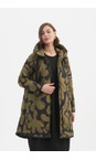 Tirelli Moss / Black Winter Print Zip Hem Coat  