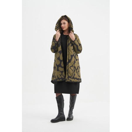 Tirelli Winter Print Zip Hem Coat - Green