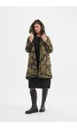 Tirelli Moss / Black Winter Print Zip Hem Coat  