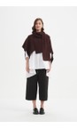 Tirelli Aubergine Asymmetric Aubergine Wrap Knit  