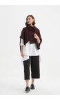 Tirelli Aubergine Asymmetric Aubergine Wrap Knit  