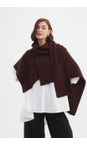 Tirelli Aubergine Asymmetric Aubergine Wrap Knit  