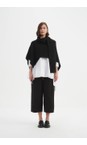 Tirelli Black  Asymmetric Black Wrap Knit  