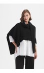 Tirelli Black  Asymmetric Black Wrap Knit  