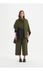 Tirelli Khaki Asymmetric Khaki Wrap Knit  