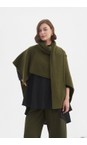 Tirelli Khaki Asymmetric Khaki Wrap Knit  