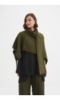 Tirelli Khaki Asymmetric Khaki Wrap Knit  