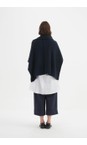 Tirelli Navy Asymmetric Navy Wrap Knit  