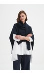 Tirelli Navy Asymmetric Navy Wrap Knit  