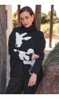 Tirelli Black / White Black And White Splatter Print Knit  