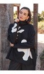Tirelli Black / White Black And White Splatter Print Knit  