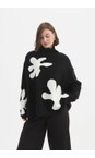 Tirelli Black / White Black And White Splatter Print Knit  
