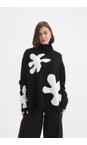 Tirelli Black / White Black And White Splatter Print Knit  