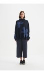 Tirelli Navy / Denim Navy And Denim Splatter Print Knit  