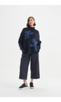 Tirelli Navy / Denim Navy And Denim Splatter Print Knit  
