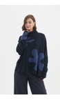 Tirelli Navy / Denim Navy And Denim Splatter Print Knit  