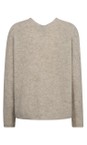 Mos Mosh 174 Feather Gray Thora Feather Grey V-Neck Knit Jumper  