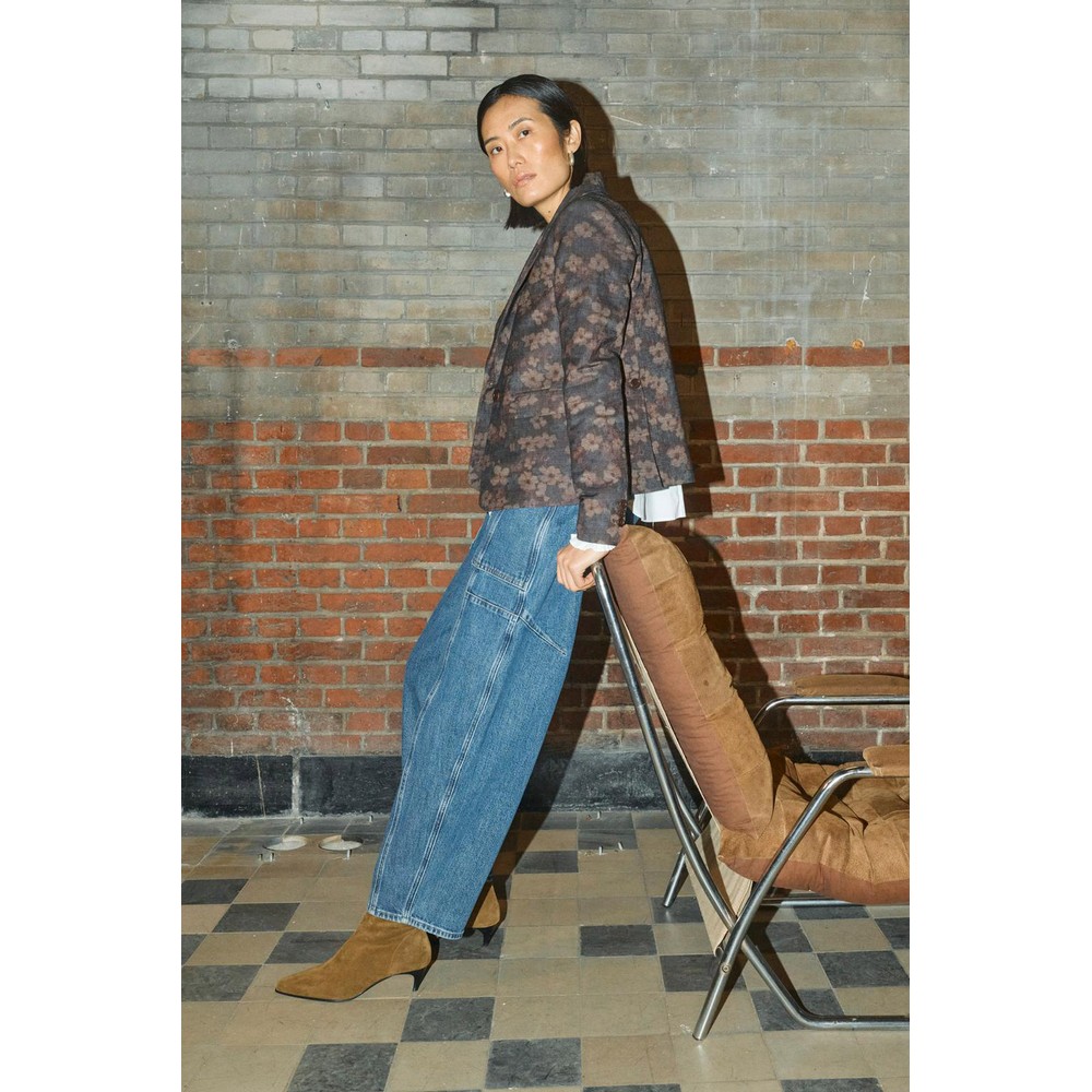 Mos Mosh Rosy Galleon Dark Blue Barrel Leg Jean 447 Dark Blue