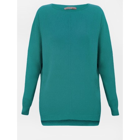 Amazing Woman Maggie Dark Turquoise Seam Front Supersoft Jumper - Blue