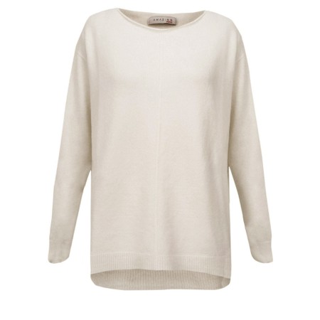 Amazing Woman Maggie Ivory Seam Front Supersoft Jumper - Off-White