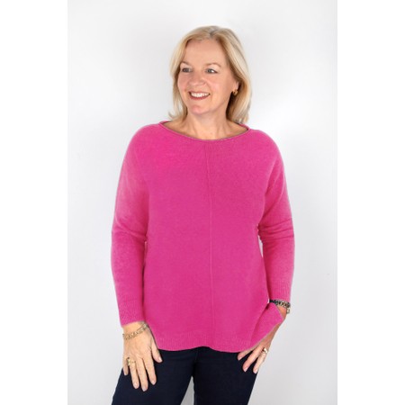 Amazing Woman Maggie Magenta Seam Front Supersoft Jumper - Pink