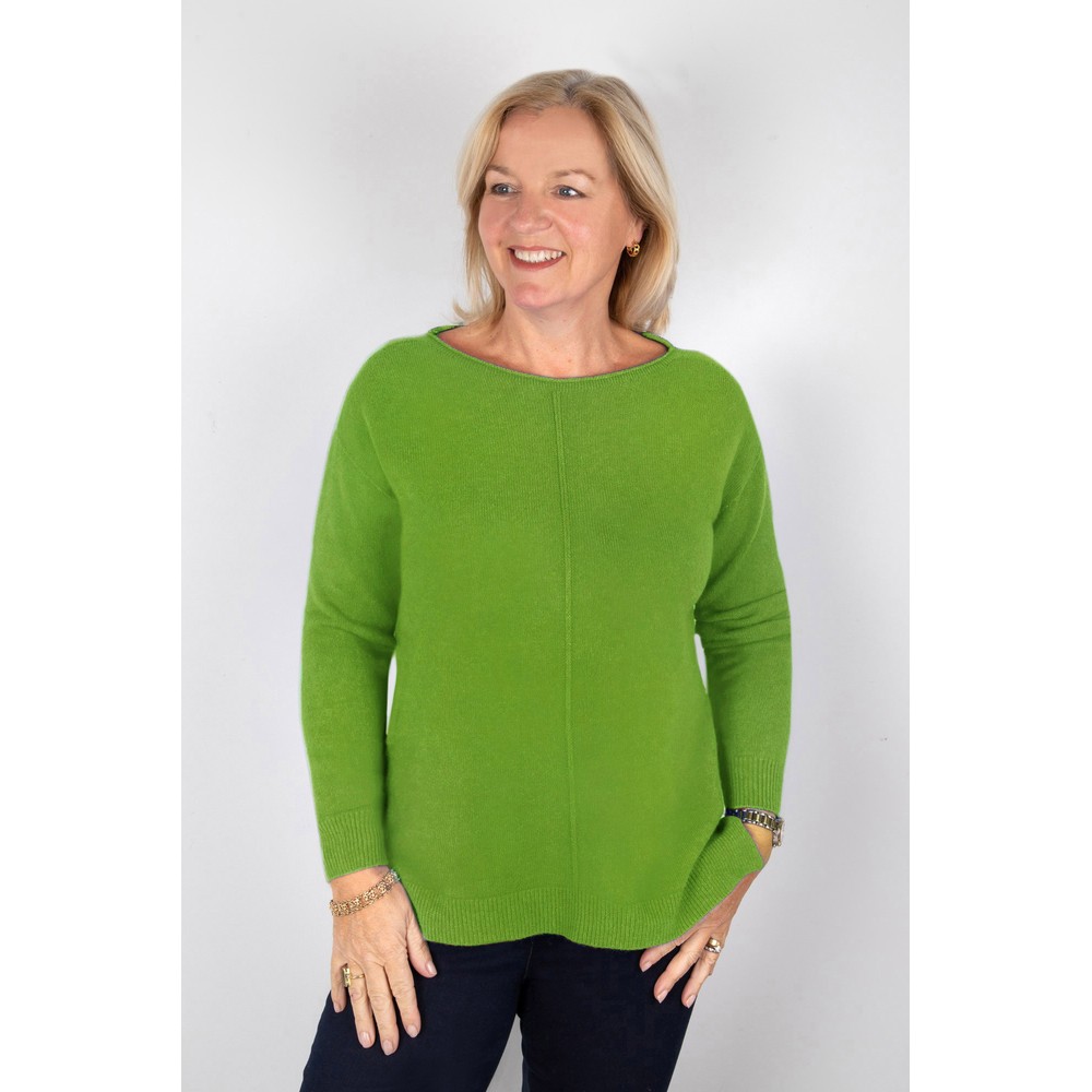 Amazing Woman Maggie Mojito Green Seam Front Supersoft Jumper Mojito Green