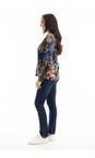 Orientique Abstract Floral Abstract Floral Crew Contemporary T-Shirt  