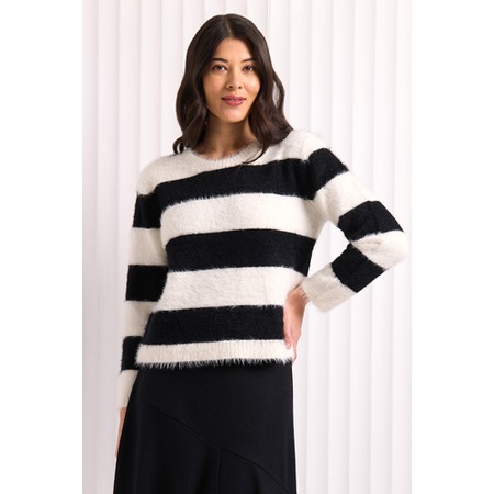 Foil Top Bird Black And Pearl Jumper - Black
