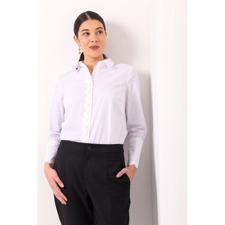 Foil Curly Whirly White Shirt - White