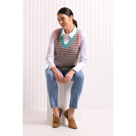 Foil Pop Culture Popcorn Pink Gilet - Pink