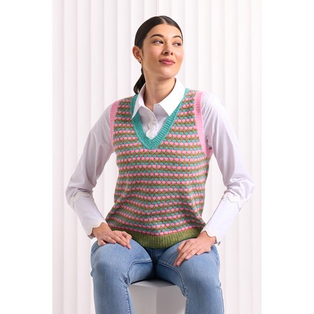 Foil Pop Culture Popcorn Pink Gilet - Pink
