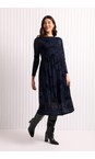 Foil Splatter Midnight International Velvet Splatter Midnight Print Dress  