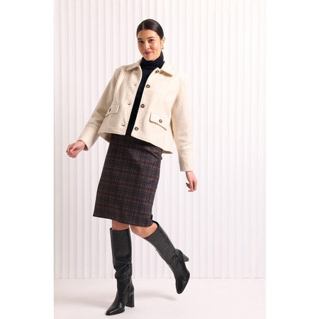 Foil Sew Happy Coat In Winter White - Off-White