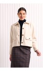 Foil Winter White Sew Happy Coat In Winter White  