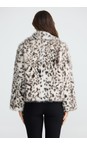Brave & True Grey Leopard Bertoli Faux Fur Jacket  