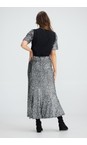 Brave & True Silver Sequin Ritz Sequin Stretch Skirt  