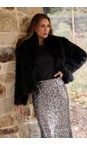 Brave & True Silver Sequin Ritz Sequin Stretch Skirt  