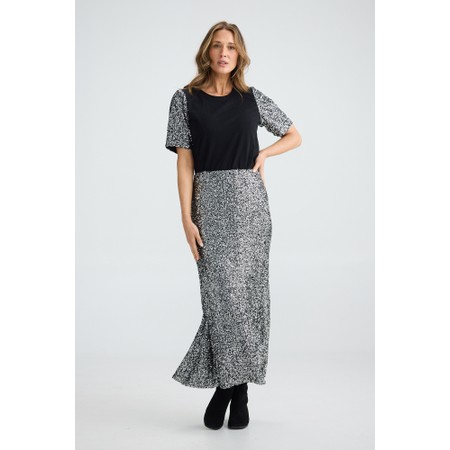 Brave & True Ritz Sequin Stretch Skirt - Multicoloured