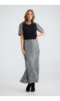 Brave & True Silver Sequin Ritz Sequin Stretch Skirt  
