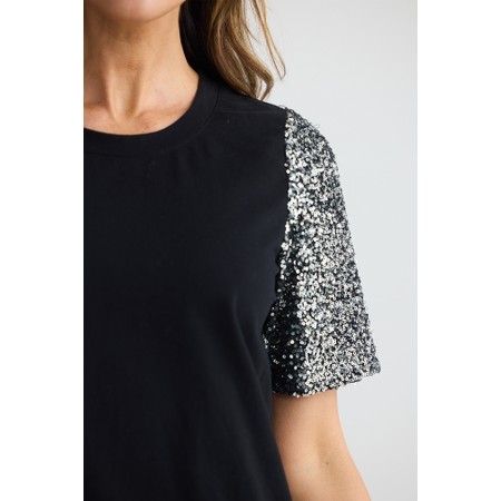 Brave & True Ritz Sequin Jersey Top - Black